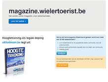 Tablet Screenshot of magazine.wielertoerist.be